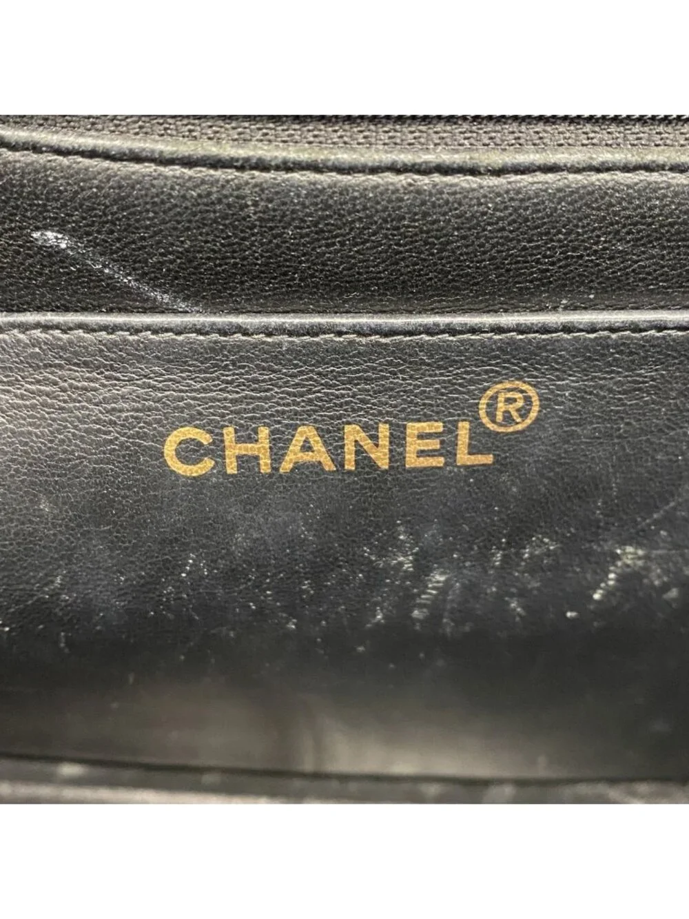 Chanel Shoulder Bag Maxi Quilted Patent Leather Black Gold